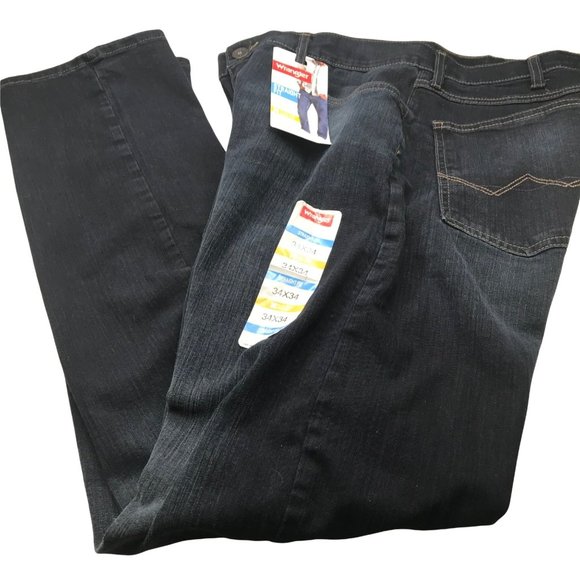 Wrangler Men's 34x34 Straight Fit Blue Jeans New With Tags - Picture 1 of 14